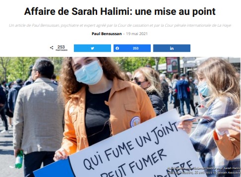 Affaire de Sarah Halimi: une mise au point